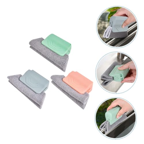 PRETYZOOM 3Pcs Window Track Cleaning Brush Set Versatile Crevice Cleaning Tools for Home Bathroom Kitchen Brushes for Sliding Door Tracks Window Grooves