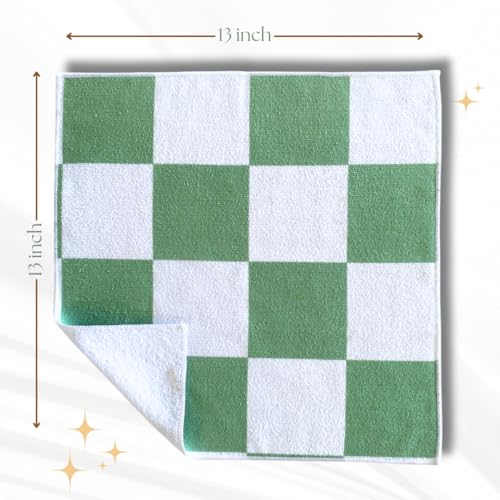 Microfiber Cleaning Cloths 13x13 – Lint-Free, Streak-Free Reusable Towels for Kitchen, Glass, Bathroom & Car | Cloak & Sage - color: Sage