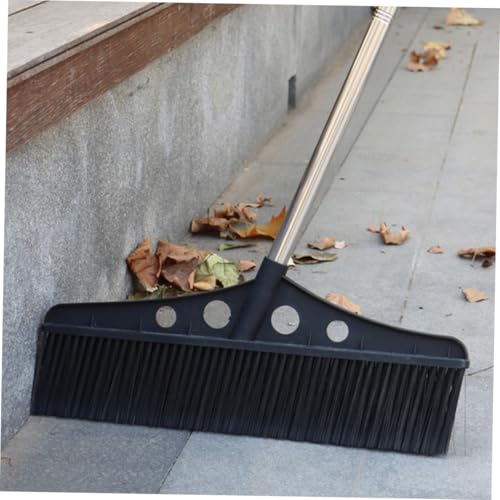 Wide Outdoor Broom Heavy Duty Stainless Steel Scrub Brush with Long Handle for Efficient Sweeping Gardens Patios and Garages Detachable Design for Versatile Cleaning