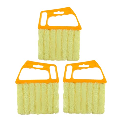 3Pcs Blind Cleaner Duster Tool, 7-Finger Dusting Tool for Window Venetian, Washable Mini Brush, Air Conditioner Handheld Mini Duster Brush for Wood Blinds Dust Dirt