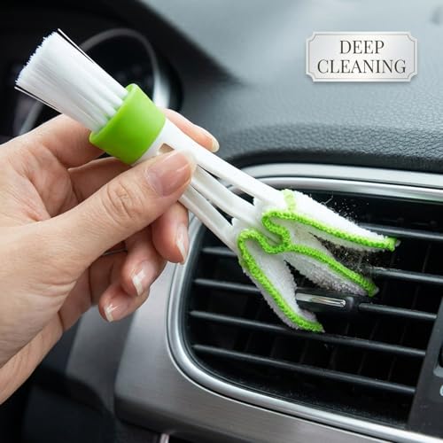 3 Pcs Blind Cleaner Washable Window Blind Cleaner Duster Tool – Window Blinds Duster Brush with Microfiber Sleeves, Easy Dust Removal Tool for Blinds, Vents & Fans, Reusable Home Cleaning Accessory