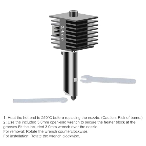 2 Pcs A1 Hotend 0.4mm, A1/A1 Mini Print Head Extruder Hotend Upgrade High-Temperature 0.4mm Hardened Steel Nozzle Replacement Compatible for Bambu Lab A1/A1 Mini Hotend Accessories, - style: A1 Mini/A1 Print Head Kit 0.4mm