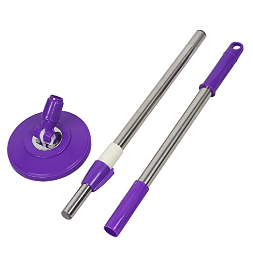 Spin Mop Pole Handle Replacement, Home Floor 360 Degrees Rotating Telescopic Replacement Handle Cleaning Tool Accessories Enhanced Thickened Version for Cleaning Home Office (Purple) - color: Purple