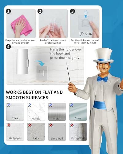 MR.SIGA Toilet Brush and Holder Set, Wall Mounted Toilet Bowl Brush, Compact Toilet Scrub Brush with Holder for Bathroom, White, 2 Pack - color: White