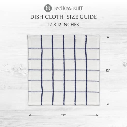 100% Cotton Terry Dish Cloth & Dish Towel, 6 Pack, Super Soft and Absorbent Kitchen Towels, Perfect for Kitchen Cleaning and Dish Washing (Navy Blue (DT and DC Combo)) - color: Navy Blue (Dt and DC Combo)