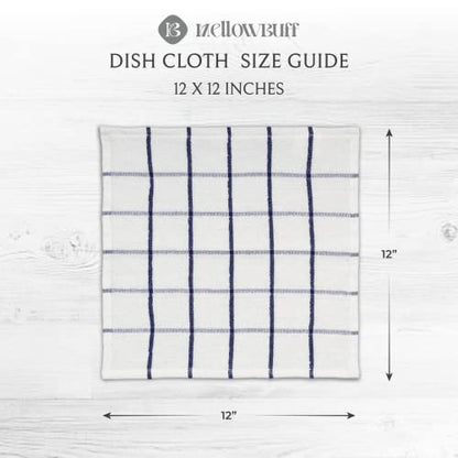 100% Cotton Terry Dish Cloth & Dish Towel, 6 Pack, Super Soft and Absorbent Kitchen Towels, Perfect for Kitchen Cleaning and Dish Washing (Navy Blue (DT and DC Combo)) - color: Navy Blue (Dt and DC Combo)