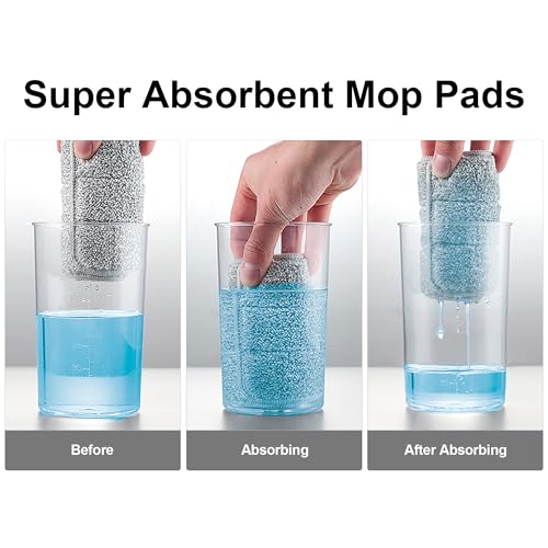 Microfiber Mop Pads, Reusable Mop Pads for Wood Floor, Compatible with JOYMOOP Mop and Bucket Set, Wet Pads Refill - 1 Pack - color: 1 Pcs 13" - 1 Grey