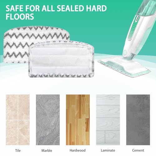 Heavy-Duty steam Mop Replacement Pads for Shark Steam Mops S1000/S1000A/S1000C/S1000WM /S1001C/S2001 Reusable Microfiber Steamer Scrub Mop Pads Washable for All Hard Floors,4pcs