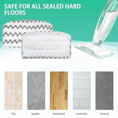 Heavy-Duty steam Mop Replacement Pads for Shark Steam Mops S1000/S1000A/S1000C/S1000WM /S1001C/S2001 Reusable Microfiber Steamer Scrub Mop Pads Washable for All Hard Floors,4pcs