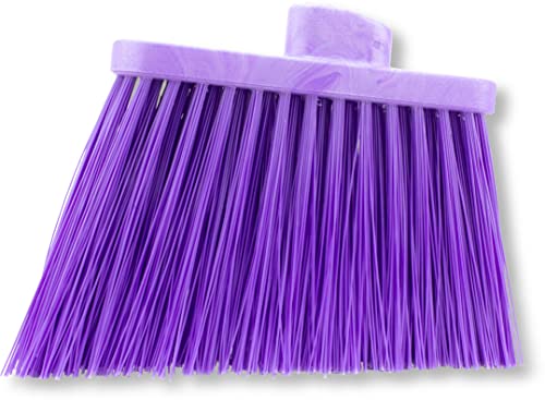 SPARTA Sweeper Broom – 12 Inch Angled Outdoor Broom Head with Durable Polypropylene Bristles, Standard Thread Compatible for Home Garage or Kitchen Cleaning, Purple - color: Purple, size: Single Item