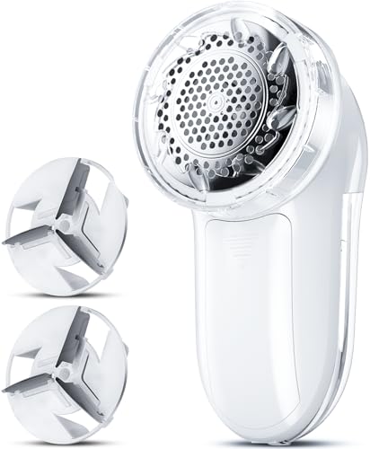 Bymore Fabric Shaver, Lint Remover, Lint Shaver Defuzzer Sweater Shaver for Clothes and Furniture with AC Adapter Pill Fuzz Remover-Pure White - color: Pure White, size: 5.75*2.60*2.64in