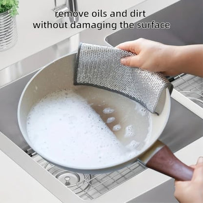 10pcs Miracle Cleaning Cloth - Ultra-Durable Mesh Ultrafine Fiber Set - Easy for Dry and Wet Cleaning - Very Suitable for Tableware, Metal Surfaces, etc.! No Scratches Kitchen Genius