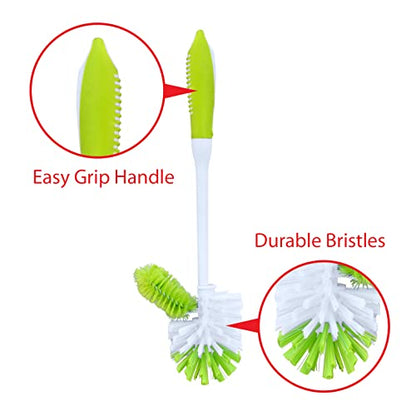 Pine-Sol Toilet Bowl Cleaner Brush with Holder | Heavy Duty Cleaning Wand with Under The Rim Scrubber, Non-Slip Handle, Storage Caddy | Bathroom Supplies, Yellow, Green (Pack of 6) - size: (Pack of 6)