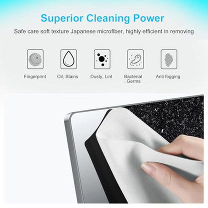 2 Pack Microfiber Liner Cleaning Cloth Screen Keyboard Imprint Protection for MacBook Neo/Pro/AIR 13" 14" (2018-2026), Compatible MacBook Neo 13/MacBook Air 13 M4 M3 M2 M1/MacBook Pro 14 (M5- M1) - color: Grey（2 Pack）, size: 11.4" x 7.7"