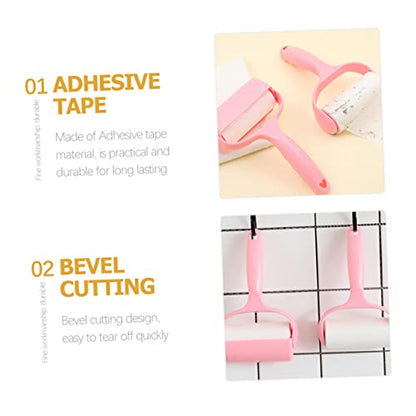 Kisangel 12pcs Lint Remover Hair Rollers for Long Hair Tape Roller Reusable Pet Fur Remover Portable