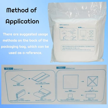 100 Pcs Cleanroom Cloth Wipes 9"x9" Microfiber Lint Free Cloth Disposable Clean Cloths Laser Sealed Edge for Lab Semiconductor Industries and Printing (bag of 100 Pcs) (9×9inch 100pcs)
