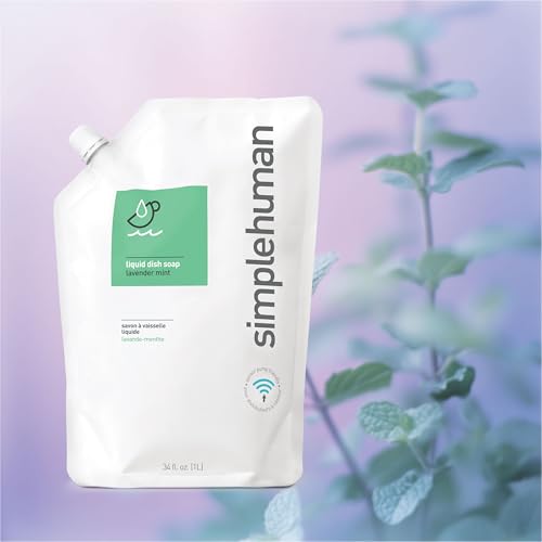 simplehuman Lavender Mint Dish Soap Refill Pouch, 34 Fl Oz. - size: 34 Fl Oz (Pack of 1)