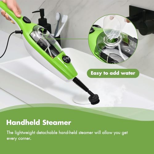 iMeshbean 10-in-1 Steam Mop, Floor Steamer, Carpet Steam Cleaner, Handheld Steam Cleaner for Laminate, Hardwood, Tile, Floor, Carpet Cleaning