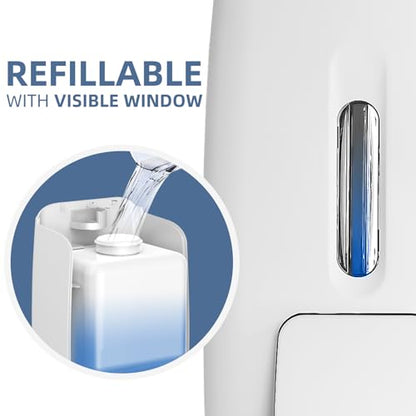 Soap Dispenser Wall Mount 28oz Commercial Hand Soap Dispenser for Bathroom Liquid Gel Hand Sanitizer Dispenser No Drilling White - color: White