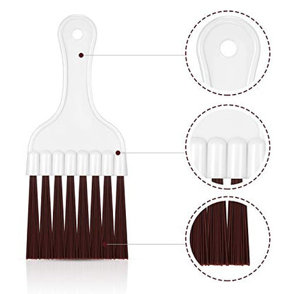 Boao 4 Packs Coil Brush Air Conditioner Condenser Refrigerator Cleaning HVAC Coil Cleaner Small Plastic Whisk Brush (Brown) - color: Brown