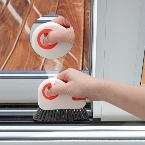 2-in-1 Multifunctional Groove Cleaning Brush for Windows, Doors, Tracks, and Cars – Handheld Gap Cleaner Tool for Window Sills, Sliding Door Grooves, Corners, and Household Dust Removal