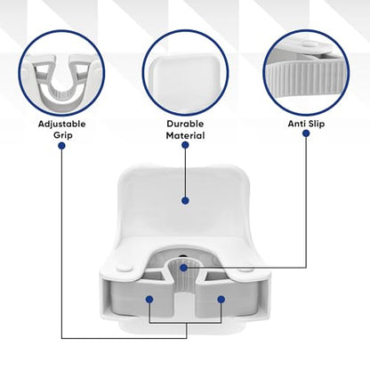 Superio Broom Organizer, Single Plastic Broom & Mop Organizers (Plastic, 16) - size: 16