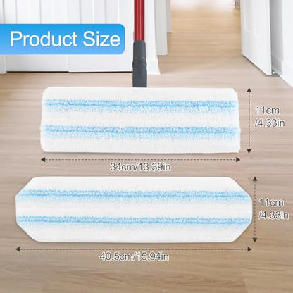 Mop Replacement Pads Compatible with O-Cedar H2prO Flat Mop System, 3 Pack Microfiber Mop Heads Replacements for Ocedar Flat Mop, Washable and Reusable Mop Pad Refills, Safe on Hard Floors - size: Flat mop pad-3pack