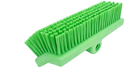 SPARTA 40423EC75 Plastic Floor Scrub Brush, Wall Brush, Equipment Brush With Nonabsorbent Bristles For Industrial Kitchens, Hospitals, Commercial Cleaning, 4 Inches, Lime - color: Lime