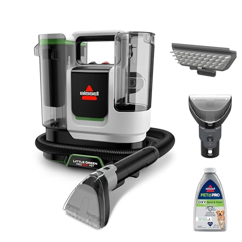 BISSELL® Little Green® Proheat® Pet, Portable Deep Cleaner with Heated Cleaning Technology, Self-Cleaning Tough Stain Tool and Pet Pro Oxy Triple Action Formula Included, 3969 - style: Little Green ProHeat