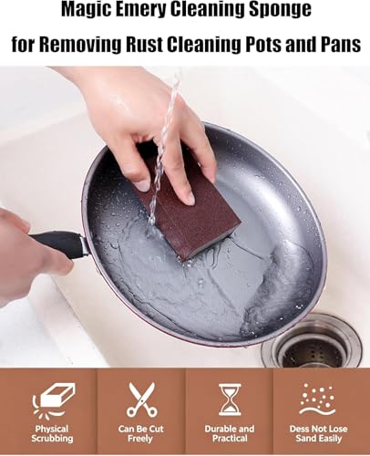 Magic Emery Cleaning Sponge, Nano Carborundum Sponge, Stainless Steel Sinks and Kitchen Utensils, Essential Kitchen Cleaning Tool (3Pcs) - color: 3pcs
