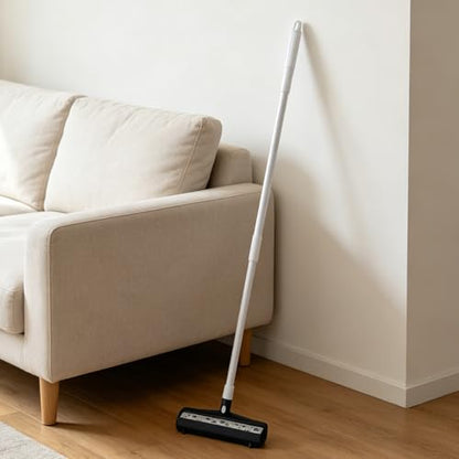 Large Lint Rollers for Carpet, Telescopic Handle Floor Hair Remover Roller, 46" Adjustable Length 10" Width for Carpets, Furniture, Dog and Cat Hair Cleanup