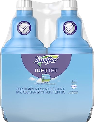 Swiffer Wetjet Hardwood Floor Mopping and Cleaning Solution Refills, All Purpose Cleaning Product, Open Window Fresh Scent, 1.25 Liter, 2 Pack (Packaging may vary) - size: 84.4 Fl Oz (Pack of 1)