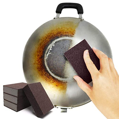 Mineral Sponge, Carborundum Sponges, Mineral Sponge for Stainless Steel, Reusable Household Cleaning Tools for Dishes (B. 10pcs) - color: B. 10pcs