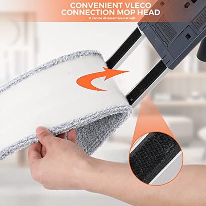 Flat Mop for Cleaning Floors Heavy Duty Microfiber Wet Mop Deep Cleaning for Hardwood, Tile & Laminate, Includes 4 Reusable Washable Pads and Adjustable Long Handle (36 in Mop Set) - color: 36 in Mop Set