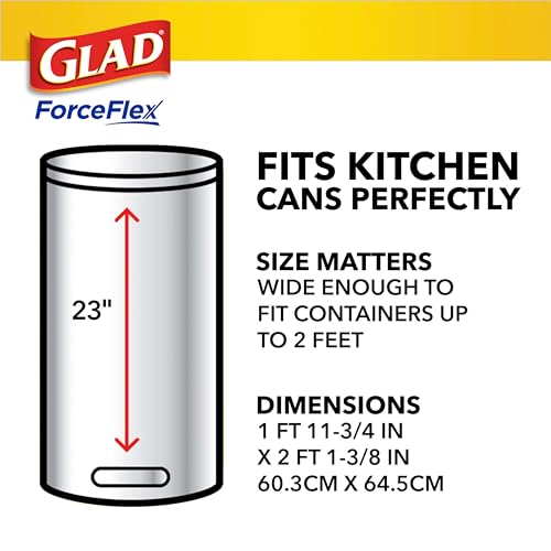 Glad ForceFlex Tall Kitchen Drawstring Trash Bags, 13 Gal, Fragrance Free (Package May Vary) (Pack of 240) - size: 1 Count (Pack of 240)