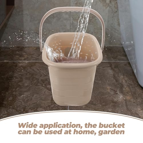 HEMOTON Plastic Bucket with Handle 11l Rectangular Small Home Water Storage Bucket Portable Multipurpose Plastic for Household Cleaning