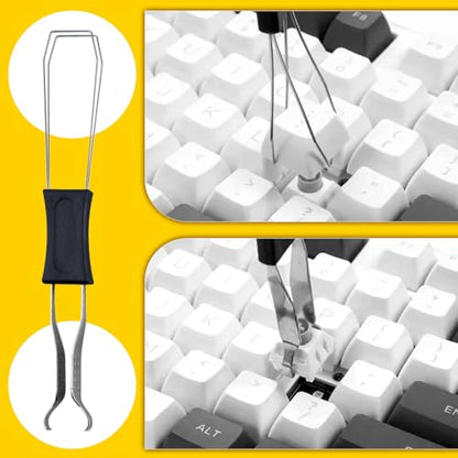 6 Pcs Keyboard Switch Puller Kit 2-in-1 Switch Puller Keycap Puller Key Removal Tool Key Extractor Kit with Brushes,4-Jaw Gripper for Mechanical Keyboard Electronic Component Removing Fixing - style: 6 Piece