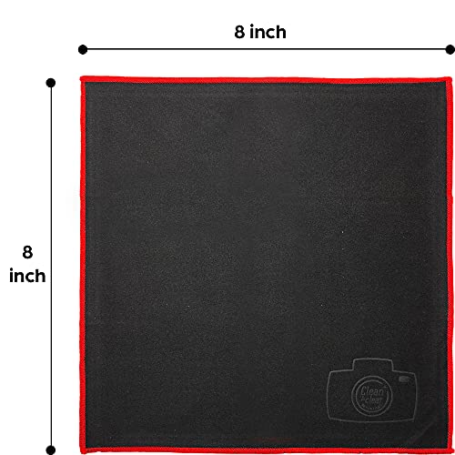 Clean & Clear Microfiber Cleaning Cloth, EXTRA LARGE [8 Pack] ULTRA PREMIUM Microfiber Cleaning Cloth - Microfiber Cloth for Camera Lens, Glasses, Screens, and all Lens. - size: 8 Pack