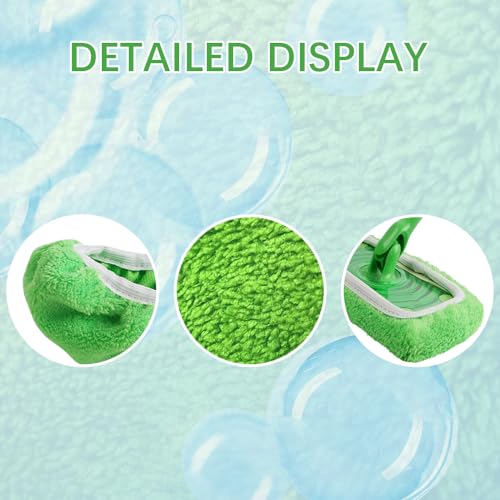 3 Pack Green Reusable Microfiber Mop Pads Replacement, Wet and Dry Flat mop Cover, Washable Wet Pads Refill for Surface/Hardwood Floor Cleaning - color: Green