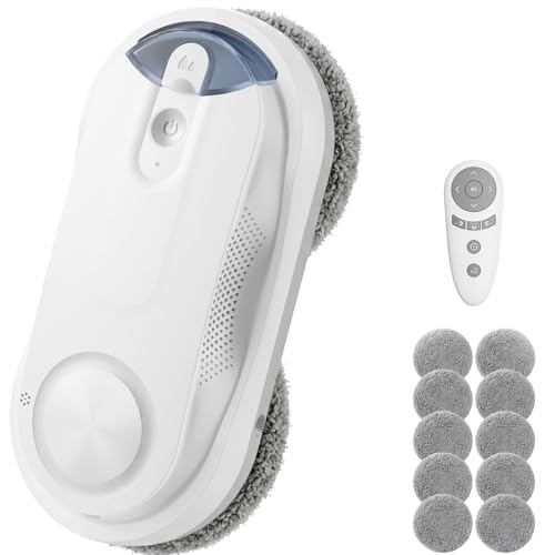 Obito X3 Window Cleaning Robot, Dual Nozzles with Ultrasonic Spray, 5.0 AI Path Planning, Max 3200Pa & Steady-Climbing System, Automatic Edge Detection, Robot Window Cleaner Inside/Outside, White