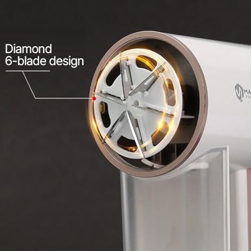 MX-200 lint Remover with Low Noise, Easy Charging, Convenient Grip, and Large lint Capacity Diamond 6-Blade Design