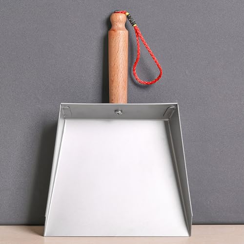 Beaupretty Stainless Steel Small Dustpan with Short Handle Compact Lightweight Metal Dust Pan for Household and Children Tabletop Cleaning Tool 8.46X5.51In