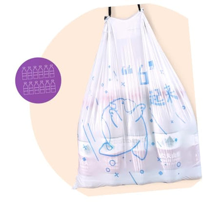Healeved 69-count High Tenacity Drawstring Garbage Bags Thickened Portable Trash Bags for Kitchen and Home Use Fits Trash Cans to 37cm Diameter