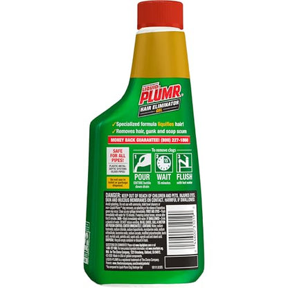 Liquid-Plumr Pro-Strength Hair Eliminator Gel Clog Remover, Hair Clog Remover and Drain Opener, Safe for All Septic Systems and Pipes, 16 fl. oz. Bottle - size: 16 Fl Oz (Pack of 1)