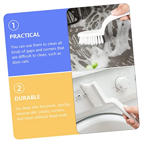Ipetboom 5pcs Crevice Cleaning Brushes for Window Slots and Floor Gaps PP Handle Narrow Space Scrubbers for Countertop and Groove Cleaning Comfortable Grip Household Tool