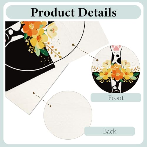 CREATCABIN 6Pcs Black Cat Swedish Dishcloths for Kitchen Reusable Swedish Dish Towels Cat Dish Rags Absorbent Washable Cellulose Cleaning Sponge Cloth No Odor for Home Table Houeswork 6.7x7.6 Inch - style: Black Cat
