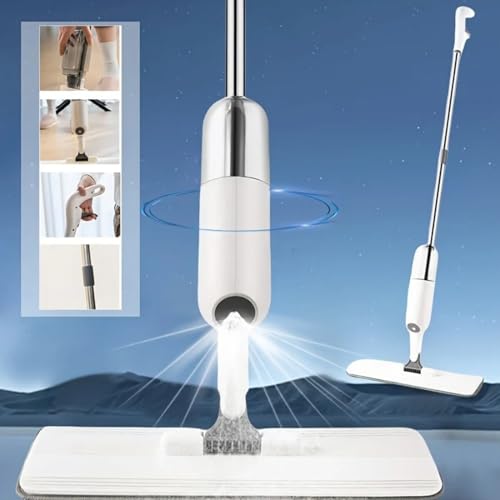 New Spray Mop Broom Set with Reusable Microfiber Pads Rotating Dry & Wet Household Flat Mops for Cleaning Home Floor Tool