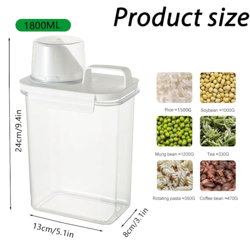 61oz Leak-Proof Laundry Detergent Dispenser, Double Sealed Refillable Container with Funnel Cap, BPA-Free PET Plastic for Fabric Softener, Bleach, Dish Soap - size: 61 Ounces