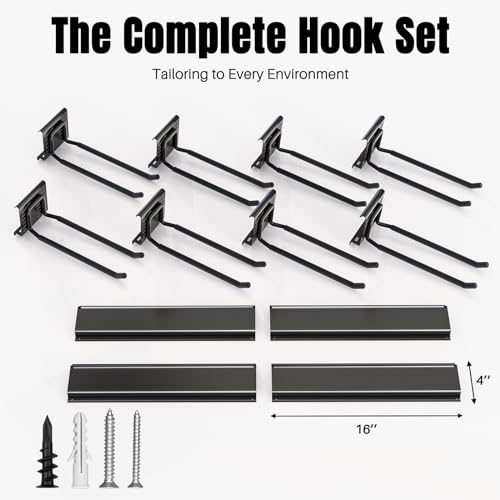 Garage Garden Tool Organizer Wall Mount, Heavy Duty Garage Tool Storage Rack 64 Inches, Max Load 440lb - Shovel, Rake, Folding Chair, Weed Eater Storage