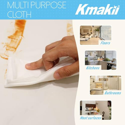 KMAKII Handi Wipe Reusable Cloths - Multi-Purpose Disposable Dish Cloths and Towels, Ultra Absorbent, Fast-Dry, Durable Cleaning Wipes for Kitchen and Home, White, 11.8 x 21 inches, Pack of 80 - color: White